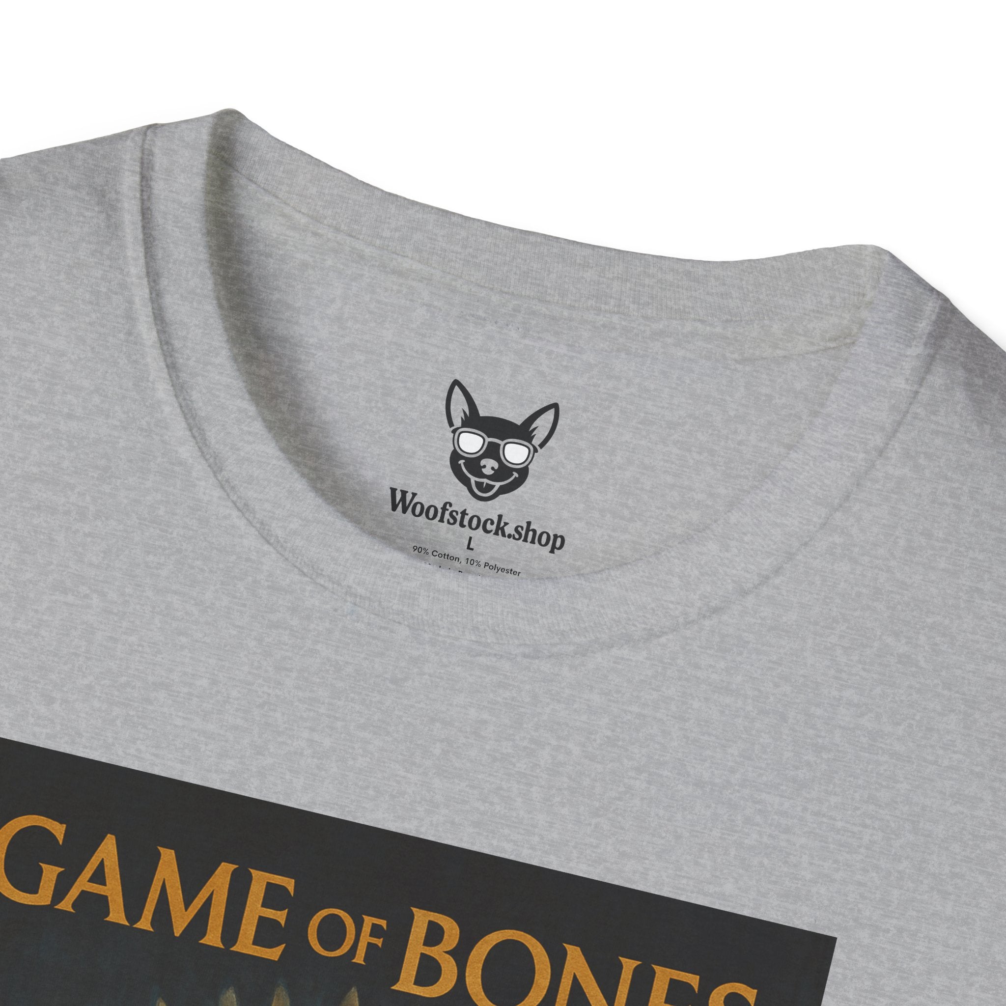 Game of Thrones TV Poster Dog Parody Unisex Softstyle T-Shirt -- Funny Dog Tee for TV and Dog Lovers